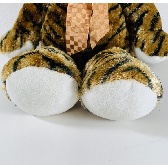 VTG Kellytoy Tiger Orange Striped Stuffed Animal 21” Plush Bow Tie Cuddle Toy - Picture 8 of 13